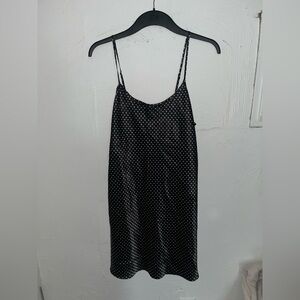 Black Polka Dot Slip Dress
